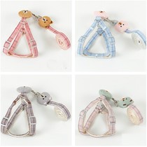 New Chest-Back Dog Traction Rope Anti-Escape Cartoon Bear Vest Style Walk Dog Rope Pet Supplies Manufacturers Wholesale