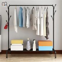 Household clothes rack Floor-to-ceiling bedroom small cool hanging rack Simple dormitory indoor folding storage drying clothes rod