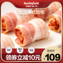 smithfield American original cut bacon slices 400gX2 Breakfast household meat slices Ketogenic Smithfield