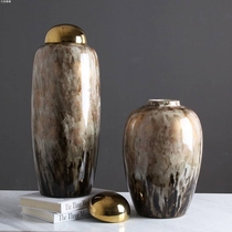 American creative storage cans ornaments European ceramic candy cans ornaments jars porcelain cans with Lid cans craft soft