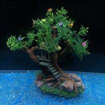 Sunken wood fish tank landscaping decoration shrimp house shrimp nest avoidance house fish farming water grass simulation plant rockery bonsai tree