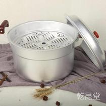Thickened aluminum soup pot old-fashioned large aluminum pot household small cooking pot raised commercial large-capacity saucepan gas antimony pot Lu pot