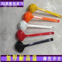 Big soup spoon with melamine spoon imitation porcelain plastic long family handle white and black Japanese ramen tortoise round spoon Shell Shell Spoon