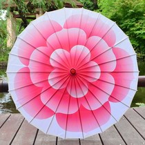 Classical Jiangnan blue and white porcelain oil paper umbrella props Dance Umbrella performance catwalk show Hanfu silk umbrella decoration ancient style female
