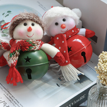 Jingle bells Export plush elk Santa Claus tin bell Christmas tree decoration pendant