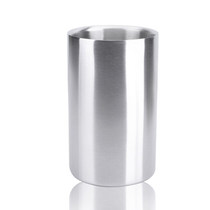 Straight body sanding double-layer stainless steel ice bucket vase wine ice wine bucket bar wine set room ice bucket