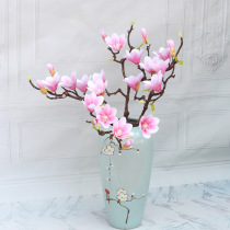 Classic simulation magnolia 3D magnolia Retro zen flower decoration Wedding fake flower living room photography Ancient incense little Magnolia