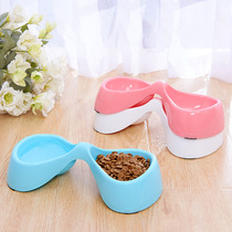 Dog double bowl Cat Basin food basin dual-purpose cat rice bowl dog bowl leak-proof drinking water Cat Food Bowl Pet Bowl dog rice basin