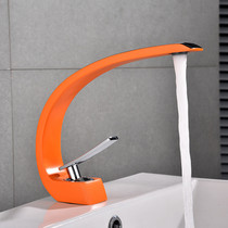 Factory European high standard copper hot and cold basin faucet paint black washbasin single hole mixing faucet