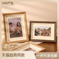 Photo frame wooden table 567810A4 inch solid wood frame simple photo wall picture frame hanging wall picture frame