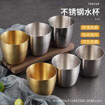 304 Stainless Steel Thickened with Handcup Korean-style Restaurant Hotel Monolayer Beer Cups Coffee Cups Cold Drinks Cups Juice Cups
