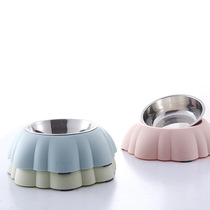 Pet food Uppies stainless steel plastic dog bowl cat bowl pot pumpkin type creative pet single Bowl