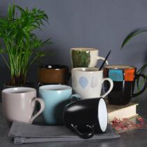 Eurostyle Multisection Ceramic Cups Creative Tide Coffee Cup Mark Cup Home Tea Water Cup Personality Hand-painted Color Glaze