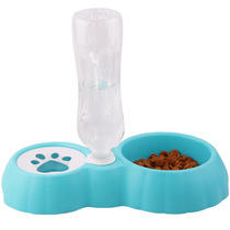 Pet Bowl Pet Food with water bottle Multi-color Puppy Drinking water Drinking water Drinking water Dog Drinking Sprinkler Double Bowl of Drinking Water