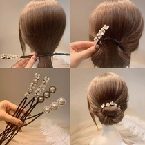 2022 new sensual imitation shell flowers pearl pellet head disc hairdresser temperament sloth hair adorn the Korean version headwear woman