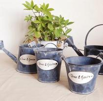 Fields Yard Retro made of old Tin Flower Pots Dragonfly Animals Solid Pattern Iron Art Flower Pots Balcony Creative Green Basin Instrumental