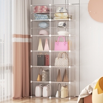 Hat bag storage rack floor bag storage artifact window sill door rear dormitory hanging bag transparent storage cabinet