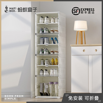 Simple shoes shelf home interior beautiful simple modern economy bedroom door multi-layer storage Folding shoe cabinet