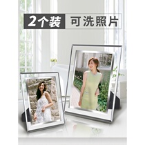 Printing and washing Photo Crystal photo frame setting 5 7 6 8 10 inch seven inch made Creative Glass custom photo