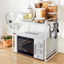 Kitchen retractable microwave rack double-layer oven rice cooker large air fryer rack heightened storage rack