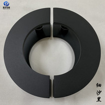 Simple Semi-circular Tempered Glass Gate Handle Custom Solid Wood Door Handle Black Hotel Door Face Handle Modern