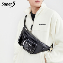 Super5 new 2021 messenger bag mens fashion brand bag casual fanny pack street oblique shoulder bag womens trend chest bag small