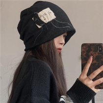 Japans RA Net red ins Super fire niche design sense pile cap Joker knit wool head towel hat men and women tide