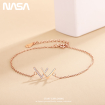 NASA sterling silver W letter bracelet female summer niche design advanced feel accessories female 2021 New Chinese Tanabata send girlfriend