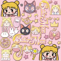 Cartoon cute Sailor Moon Stickers Suitcase Suitcase Laptop Car wall decoration sticker art