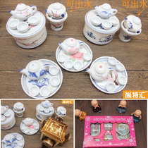  Childrens mini Kung Fu tea set household toys miniature pocket teapot tea tray set ceramic home decoration