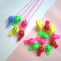 Cartoon plastic whistle Children Baby toy football whistle fan games referee cheer whistle