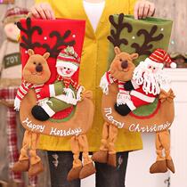 Christmas gift bag apple bag packaging flannel oversized Christmas cloth bag socks hat Christmas stocking doll gift old man
