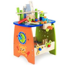 Children Woody Diy Dismantling Tool Table Emulation Toy Screw Nuts Combined Assembly Repair Tool Bench