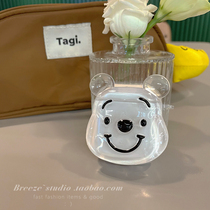 AirPods protective shell Apple 2nd generation 3rd generation Pro Bluetooth headset sleeve cute couple summer cool transparent cartoon bear suitable for