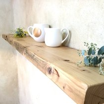 Wall shelf wall hanging set-top box bedroom wooden plank custom kitchen solid wood partition log living room bookshelf