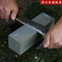 Old knife stone natural green sandstone grindstone grindstone household kitchen knife oversized cutting oil stone sharpener kitchen