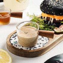 Japanese style small Milk Cup with handle household pointed glass dipping dish Milk Cup coffee utensil Mini Milk Jug high temperature resistant