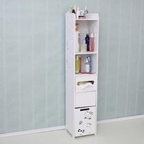 Toilet toilet toilet side cabinet side cabinet floor narrow cabinet Waterproof locker rack bathroom storage non-punching