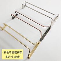 *304 stainless steel bronze gold high glass cup holder wine cabinet hanger inverted foot hanging hanging wine rack hanging shelf