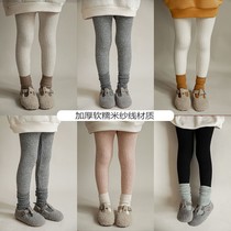 Girls 2021 new spring and autumn foreign style leggings childrens casual pants Children Baby Fashion warm trousers