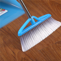 Stainless steel rod broom dustpan set Plastic soft hair floor broom garbage shovel set