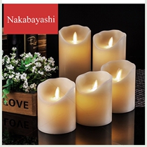 Paraffin electronic candle lamp swing shaking imitation cylindrical candle 5-piece set of cash tea wax