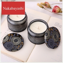 Creative trumpet relief glass scented candle smokeless candle wedding companion gift birthday gift