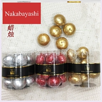 Gold plated floating candle Paraffin smoke-free round wedding party romantic creative candle Red floating wax