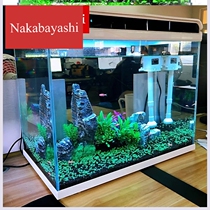 White glass small fish tank living room small desktop lazy aquarium ecology free water tank