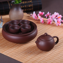 Purple Sand Chaoshan Kung Fu tea set Small set of tea tray Teapot Teacup Tea set Simple household ceramic tea set
