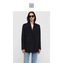 Toteme Loreo black double-row buttoned suit jacket