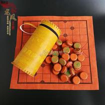 Chinese chess leather bucket chess portable Mongolian handicrafts gifts tourist souvenirs