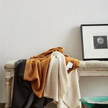 Retro cotton checkerboard grid super soft glutinous simple style single double sofa small cover blanket office nap blanket