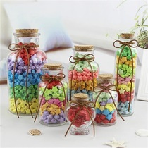 Transparent glass bottle lucky star bottle wish bottle DIY cork drift bottle origami star bottle 520 gift for boyfriend